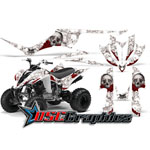 Suzuki LT 1985-1992 Quad White Bone Collector Vinyl Kit