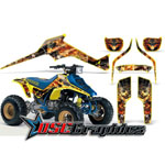 1985-1992 Suzuki LT Quad Yellow Firestorm Vinyl Kit