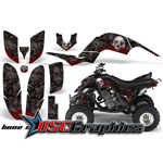 Yamaha Banshee Raptor 660 Quad Black Bone Collector Graphic Sticker Kit Fits All Years - DSC-696465469R