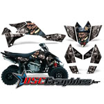 2005-2007 Suzuki LTR450 ATV Black Mad Hatter Graphic Sticker Kit