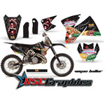 KTM C2 EXC 1998-2000 Dirt Bike Black Vegas Baller Graphic Sticker Kit