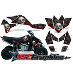 Suzuki LTR450 ATV Black Bone Collector Graphic Sticker Kit Fits 2005-2007