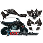 Suzuki LTR450 2005-2007 ATV Black Reaper Graphic Sticker Kit