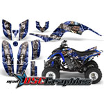 Yamaha Banshee Raptor 660 Quad Blue Mad Hatter Graphic Sticker Kit Fits All Years