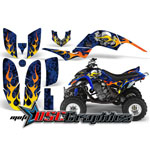 Yamaha Banshee Raptor 660 All Years Quad Blue Morothead Graphic Sticker Kit