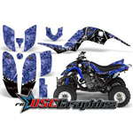 Yamaha Banshee Raptor 660 Quad Blue Reaper Graphic Sticker Kit Fits All Years