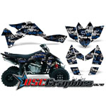 Suzuki LTR450 ATV Blue Silver Haze Graphic Sticker Kit Fits 2005-2007