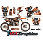 KTM C2 EXC 1998-2000 Dirt Bike Orange Mad Hatter Graphic Sticker Kit