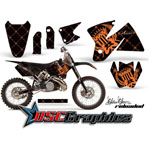 KTM C2 EXC Dirt Bike Orange Reloaded Graphic Sticker Kit Fits 1998-2000