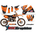 KTM C2 EXC 1998-2000 Dirt Bike Orange T-bomber Graphic Sticker Kit