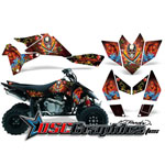 Suzuki LTR450 ATV Red Pirates Graphic Sticker Kit Fits 2005-2007