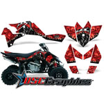 2005-2007 Suzuki LTR450 ATV Red Reaper Graphic Sticker Kit