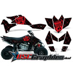 2005-2007 Suzuki LTR450 ATV Red Reloaded Graphic Sticker Kit