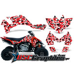 2005-2007 Suzuki LTR450 ATV Red Urban Camo Graphic Sticker Kit