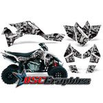 Suzuki LTR450 ATV Silver Guns Graphic Sticker Kit Fits 2005-2007