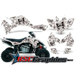 Suzuki LTR450 2005-2007 ATV White Butterflies Graphic Sticker Kit