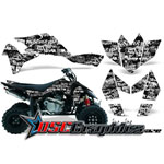 Suzuki LTR450 ATV White Silver Haze Graphic Sticker Kit Fits 2005-2007