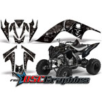 All Years Yamaha Banshee Raptor 700ATV Black Reaper Vinyl Graphic Kit