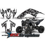 All Years Yamaha Banshee Raptor 700 ATV Black Urban Camo Vinyl Graphic Kit