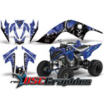 Yamaha Banshee Raptor 700 All Years ATV Blue Reaper Vinyl Graphic Kit Fits