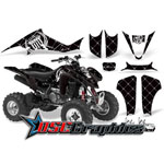 Suzuki LTZ400 Four Wheeler Black Reloaded Sticker Kit Fits 2004-2008