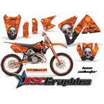 KTM C3 EXC 2001-2002 Motorcross Orange Bone Collector Vinly Graphic Kit