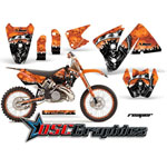 KTM C3 EXC Motorcross Orange Reaper Vinly Graphic Kit Fits 2001-2002
