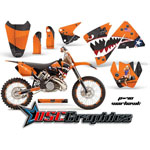 KTM C3 EXC 2001-2002 Motorcross Orange War Hawk Vinly Graphic Kit