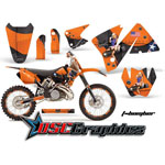 2001-2002 KTM C3 EXC Motorcross Orange T-bomber Vinly Graphic Kit