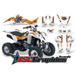 Suzuki LTZ400 Four Wheeler Orange Toxicity Sticker Kit Fits 2004-2008