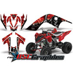 All Years Yamaha Banshee Raptor 700 ATV Red Reaper Vinyl Graphic Kit