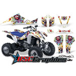 Suzuki LTZ400 2004-2008 Four Wheeler White Love Kills Sticker Kit