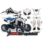 Suzuki LTZ400 Four Wheeler White Reaper Sticker Kit Fits 2004-2008