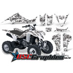 Suzuki LTZ400 2004-2008 Four Wheeler White Silver Haze Sticker Kit