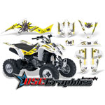 2004-2008 Suzuki LTZ400 Four Wheeler White Toxicity Sticker Kit