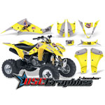 2004-2008 Suzuki LTZ400 Four Wheeler Yellow T-bomber Sticker Kit