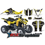 Suzuki LTZ400 2004-2008 Four Wheeler Yellow Toxicity Sticker Kit