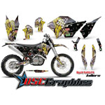 KTM C5 SX 2007-2011 Dirt Bike Black Love Kills Sticker Kit
