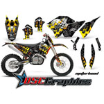 2007-2011 KTM C5 SX Dirt Bike Black Motorhead Sticker Kit