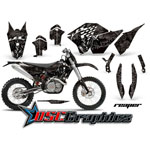 KTM C5 SX Dirt Bike Black Reaper Sticker Kit Fits 2007-2011
