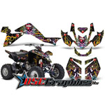 Suzuki LTZ400 2009-2011 ATV Black Love Kills Vinyl Graphic Kit