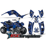 All Years Four Wheeler Blue Northstar Sticker Kit Fits Yamaha Banshee Raptor 80