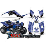 Yamaha Banshee Raptor 80 Four Wheeler Blue Reaper Sticker Kit Fits All Years