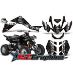 Suzuki LTZ400 ATV Black Mad Hatter Vinyl Graphic Kit Fits 2009-2011