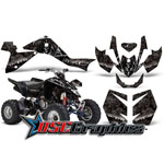 2009-2011 Suzuki LTZ400 ATV Black Reaper Vinyl Graphic Kit