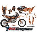 KTM C5 SX 2007-2011 Dirt Bike Orange Mad Hatter Sticker Kit