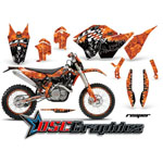 KTM C5 SX Dirt Bike Orange Reaper Sticker Kit Fits 2007-2011