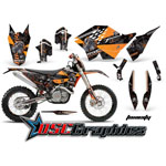 KTM C5 SX Dirt Bike Orange Toxicity Sticker Kit Fits 2007-2011