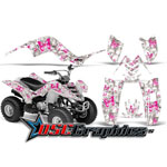 Yamaha Banshee Raptor 80 All Years Four Wheeler Pink Butterflies Sticker Kit