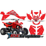 Suzuki LTZ400 2009-2011 ATV Red Reloaded Vinyl Graphic Kit